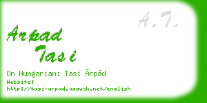 arpad tasi business card