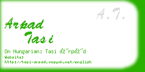 arpad tasi business card